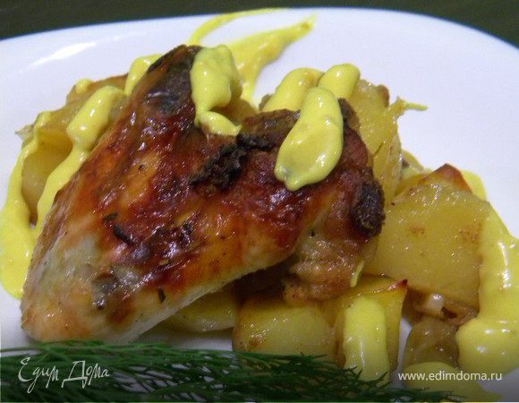 Курица с картошкой в фольге в духовке - классический рецепт с фото