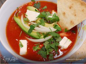 Острый фасолевый суп по-мексикански