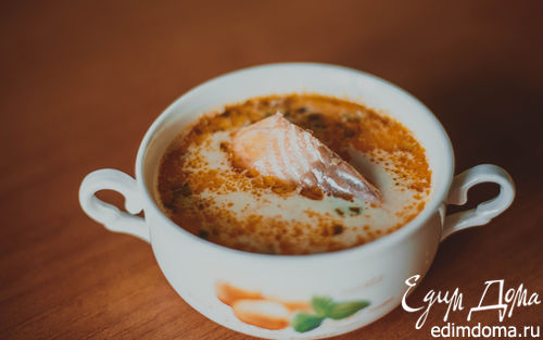 Рецепт Сливочный суп из семги