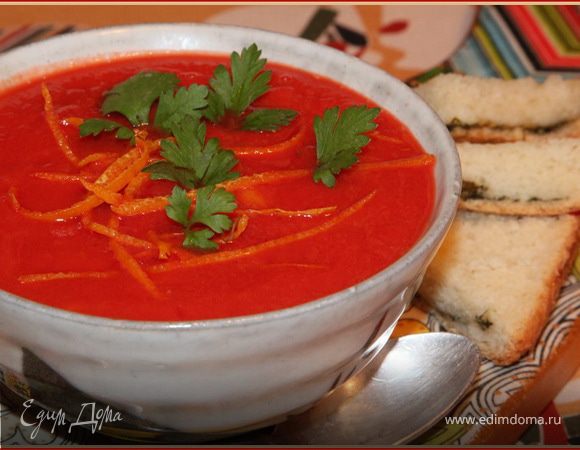 Овощной крем-суп с апельсиновым соком