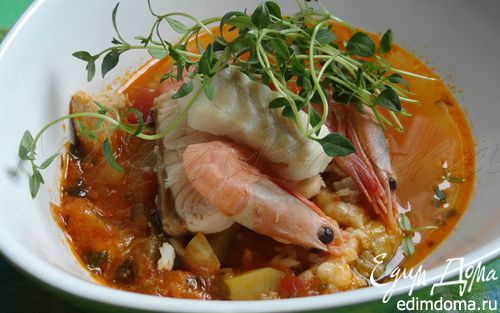 Рецепт Королевский рыбный суп Буйабес (Bouillabaisse)