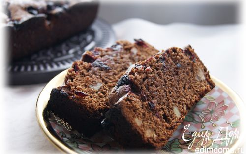 Рецепт Шоколадно-гречишный кекс с черной смородиной и грецким орехом