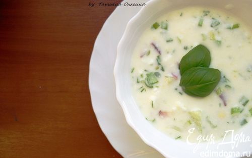 Рецепт Окрошка на кефире - легкий холодный суп