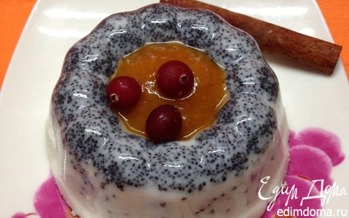 Рецепт Маковый десерт под соусом из кураги