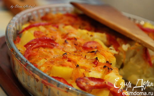 Рецепт Овощная запеканка из цветной капусты и картофеля