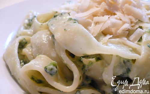 Рецепт Тальятелле со шпинатом в сливочном соусе