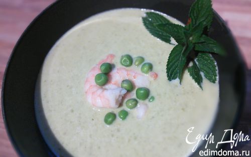 Рецепт Крем-суп из свежего зеленого горошка