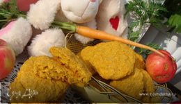 Кукурузное печенье с морковью и отрубями