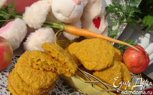 Рецепт Кукурузное печенье с морковью и отрубями