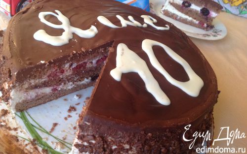 Рецепт Шоколадный торт с ежевикой и малиной