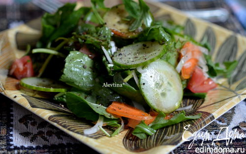 Рецепт Шпинатный салат с заправкой