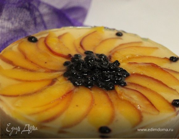 Торт чернично-персиковое суфле