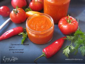 Домашний томатный соус из запеченных овощей