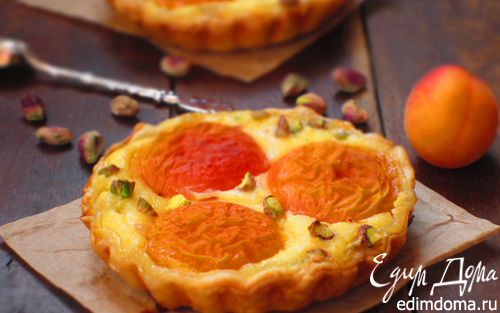 Рецепт Тарталетки с абрикосами, творожным кремом и фисташками