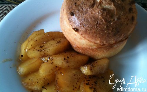 Рецепт Мини-запеканки творожные с карамелизованым яблоком и корицей