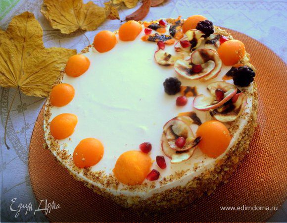 Торт бисквитный «Осенний» — рецепты | Дзен