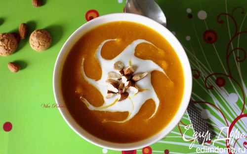 Рецепт Тыквенный суп-пюре с миндальным ароматом