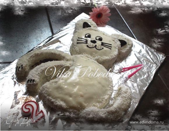 торт в форме котика