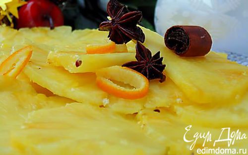 Рецепт Карпаччо из ананаса с просекко и специями