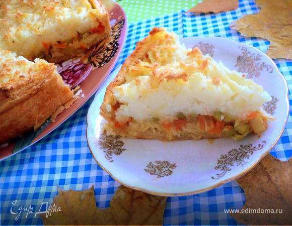 Пирог с рыбой и картошкой - рецепт автора Лена Кисленко