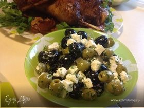 Салат (закуска) с оливками и фетой