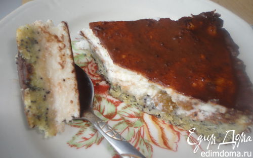 Рецепт Маковый тарт с творожным суфле и ганашем