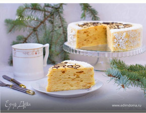 Слоеный торт с заварным кремом , пошаговый рецепт с фото от автора Марина Z.