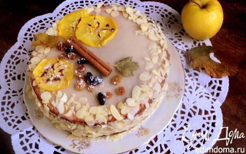 Рецепт Ореховый торт с карамелизированными яблоками