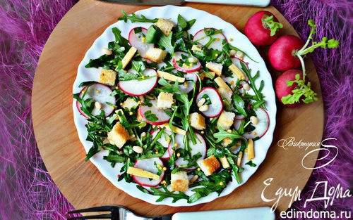 Рецепт Весенний салат из редиса с пикантной заправкой