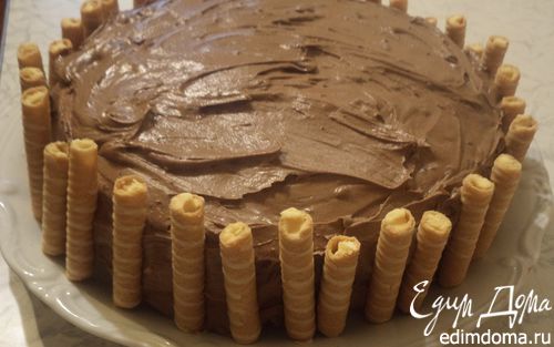 Рецепт Миндальный торт с шоколадно-сливочным кремом