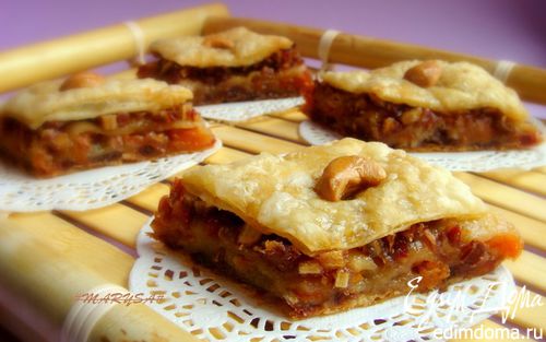 Рецепт Пахлава с финиками и курагой