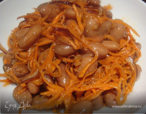 Рецепт салата с фасолью, морковью и чесноком с фото и видео подсказками