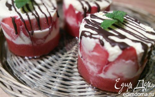 Рецепт Мини-торт мороженое "Клубничный мохито"