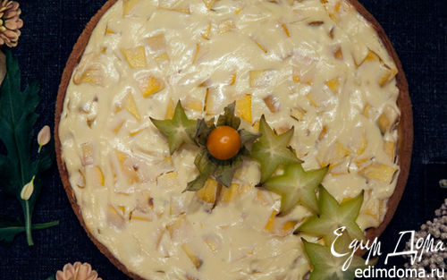 Рецепт Нежный творожный тарт с манго