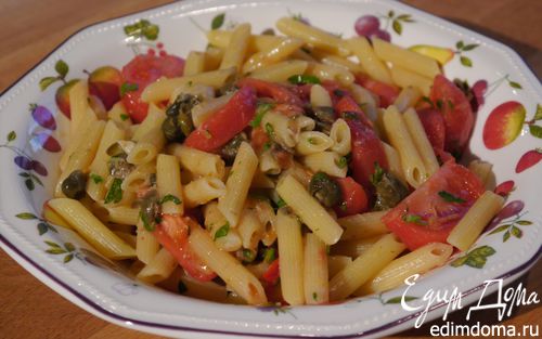 Рецепт Пенне с помидорами, чили и соусом из анчоусов