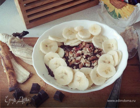 Banana Bread Porridge - Овсяная каша с бананами и орехами