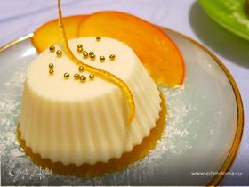 Лимонная панна котта на апельсиновом желе