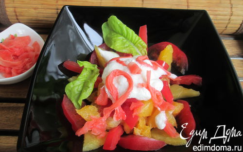 Рецепт Японский имбирный салат с фруктами