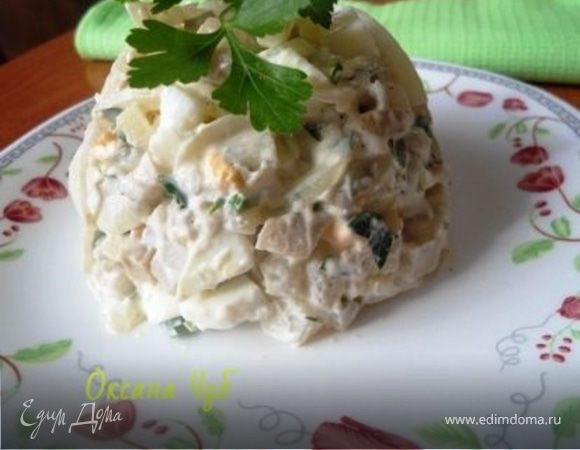 Салат с жареными грибами и солеными огурцами – пошаговый рецепт приготовления с фото