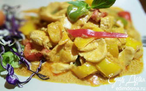 Рецепт Куриное карри на кокосовом молоке