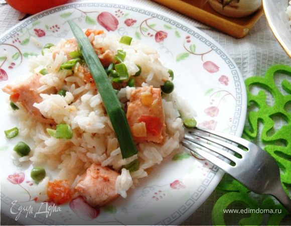 Горбуша с рисом в мультиварке - рецепт с фото