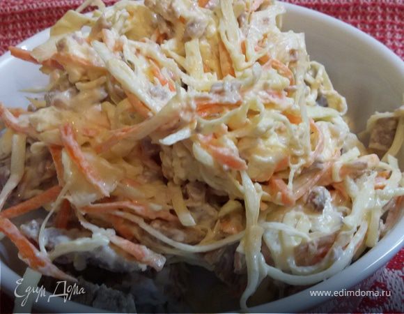 Салат из свежей капусты как в столовой – пошаговый рецепт приготовления с фото
