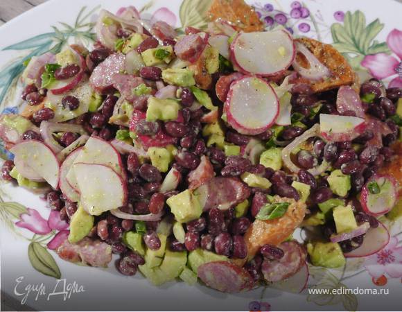 Салат с фасолью и сухариками за 5 минут — рецепты | Дзен