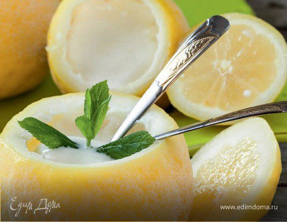 Лимонный сорбет с мятой