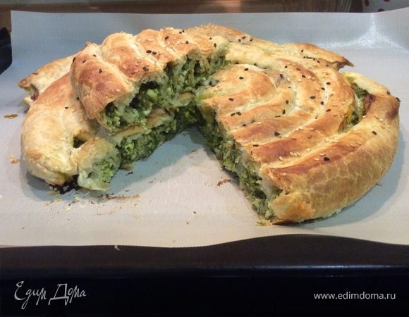 Пирог из лаваша с сыром и шпинатом — пошаговый рецепт с фото