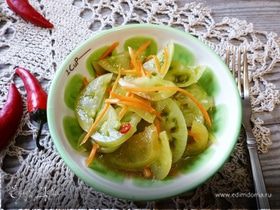 Салат из зеленых помидоров быстрый – вкусный и простой рецепт