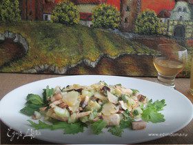 Салат из грибов и пармиджано