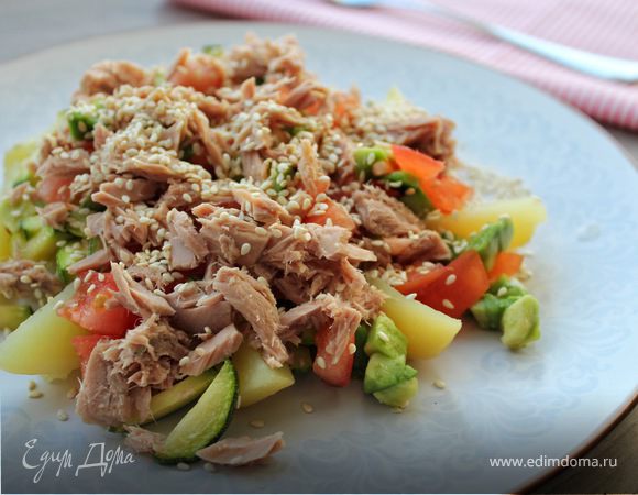 Салат с тунцом, вкусных рецептов с фото Алимеро