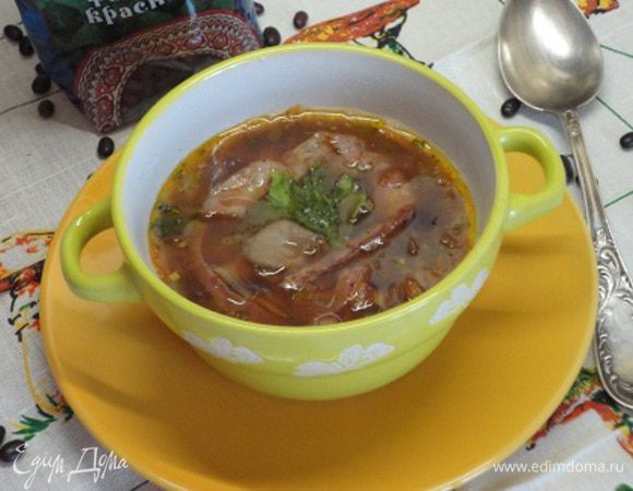 Суп с копчёностями и грибами - 11 пошаговых фото в рецепте