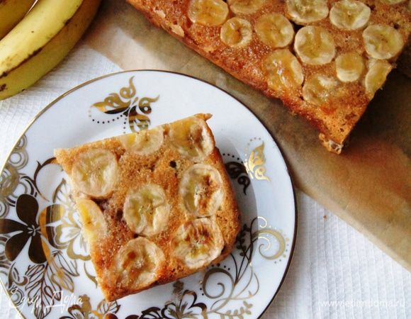 Пирог с бананами на сковороде